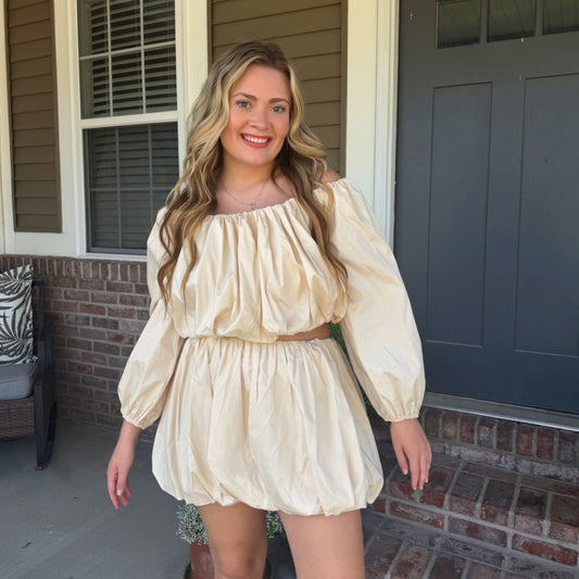 Champagne Social Bubble Skirt