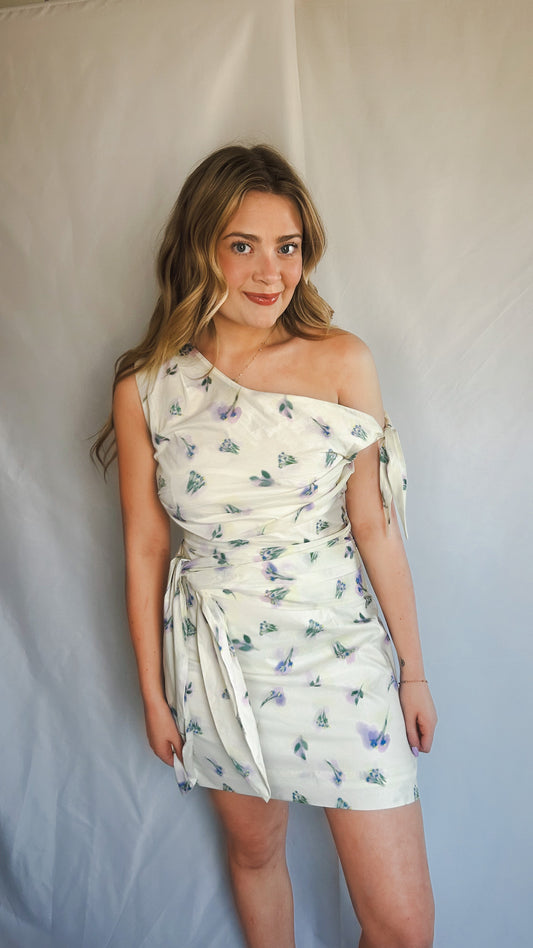 Bluebell Breeze Tie-Shoulder Dress