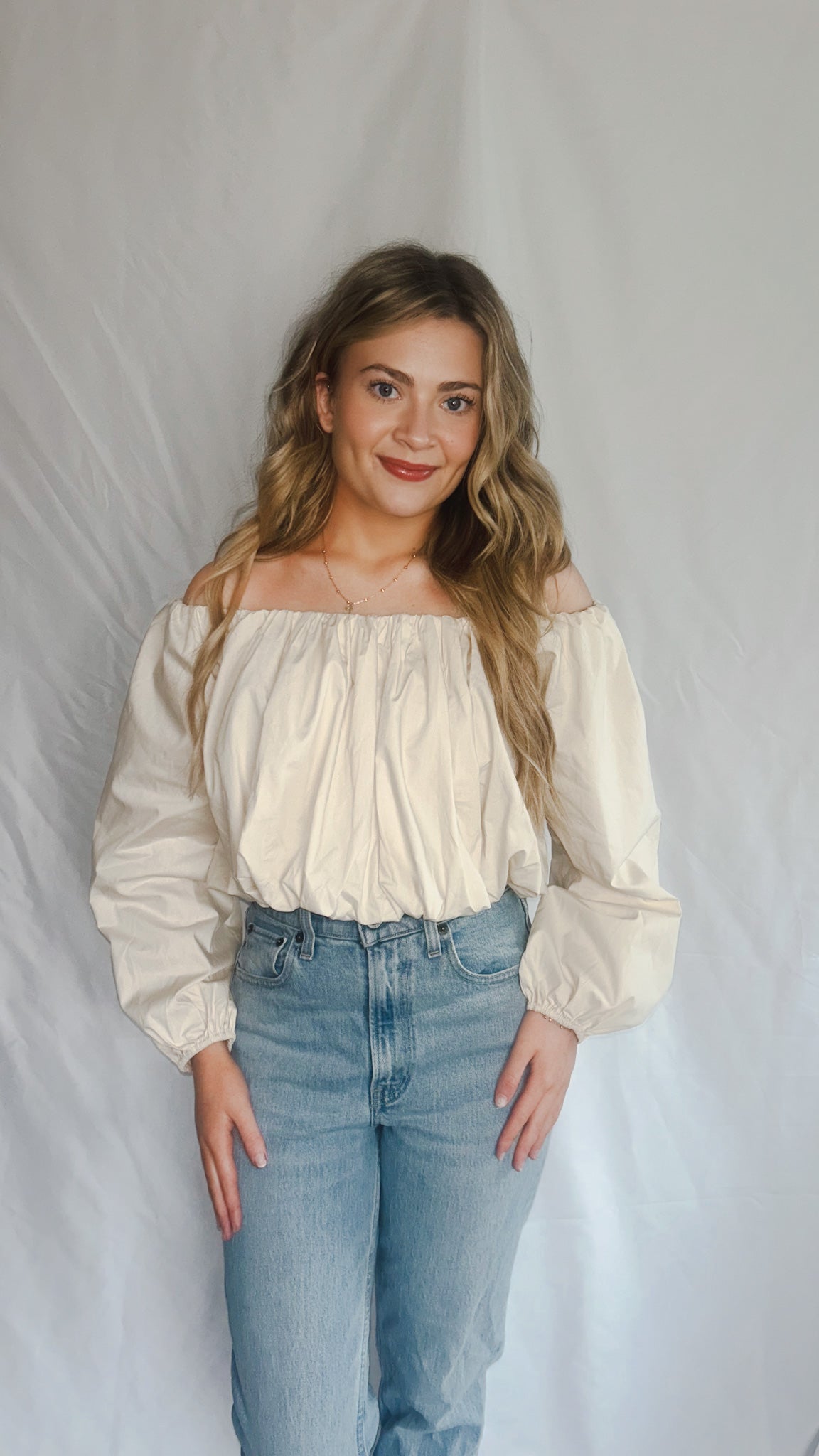Golden Hour Off-Shoulder Blouse