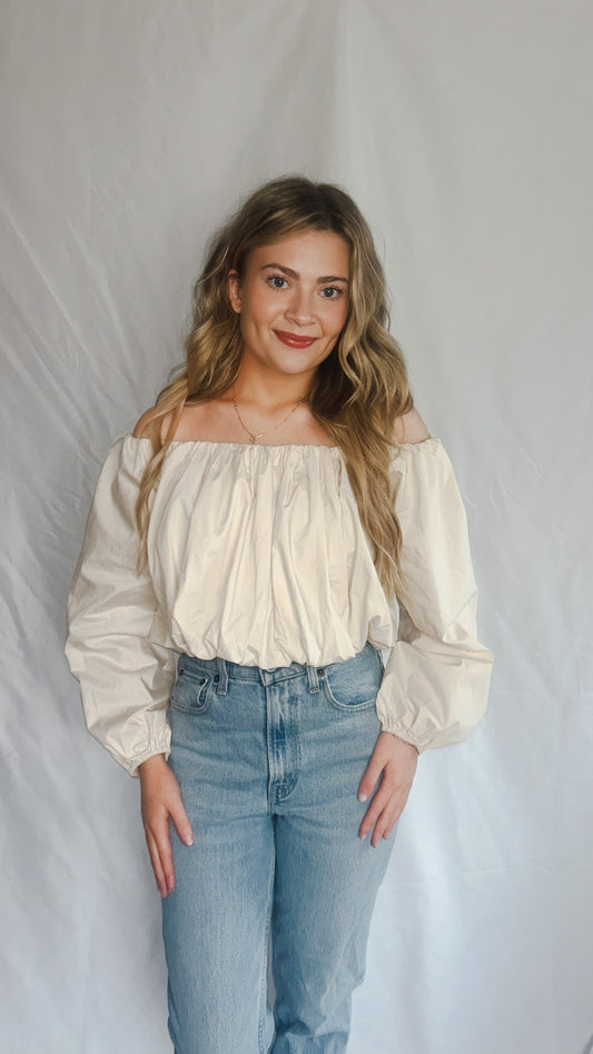 Golden Hour Off-Shoulder Blouse