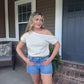 Spring Poise One-Shoulder Polka Dot Top