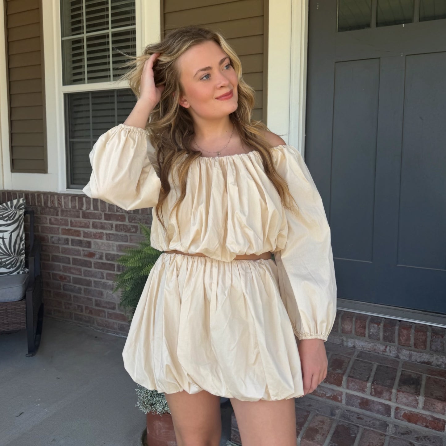 Champagne Social Bubble Skirt