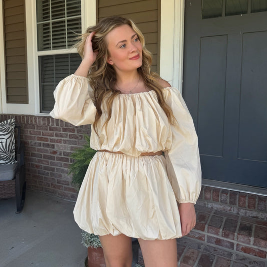 Champagne Social Bubble Skirt