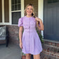 Lavender Charm Button Dress