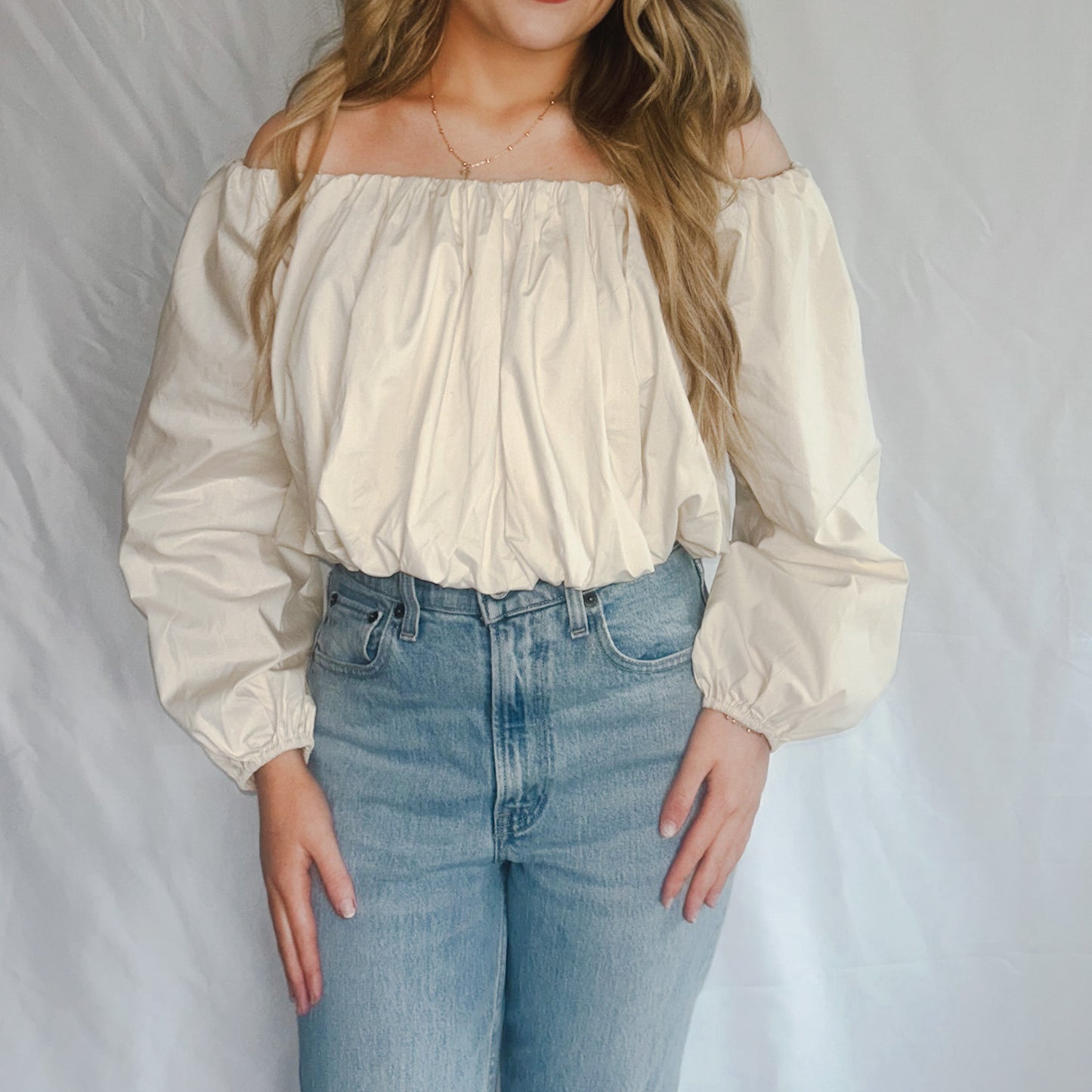 Golden Hour Off-Shoulder Blouse