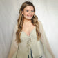 Heirloom Sage Tie-Front Blouse
