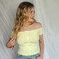 Sunlit Harbor Button Top